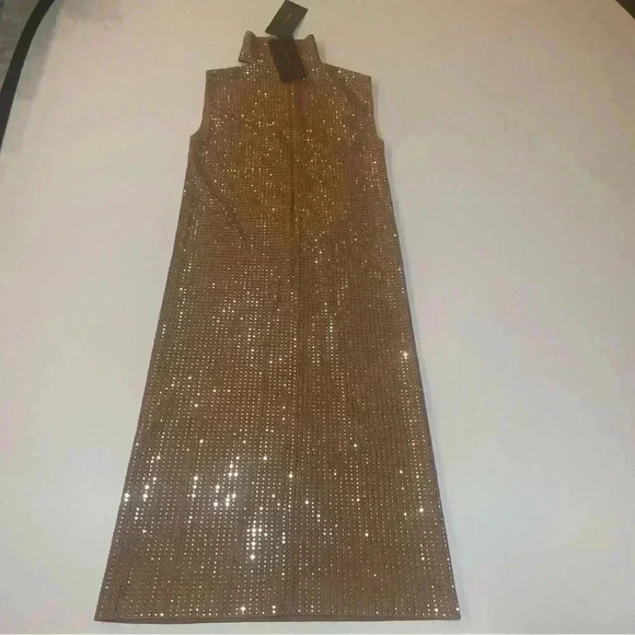 Bottega Veneta Turtleneck Sweater Dress 42 6 S Cut Out Midi Embellished $5650 - Picture 14 of 16